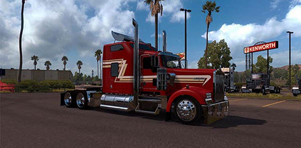 Kenworth W900 Red an Cream Custom