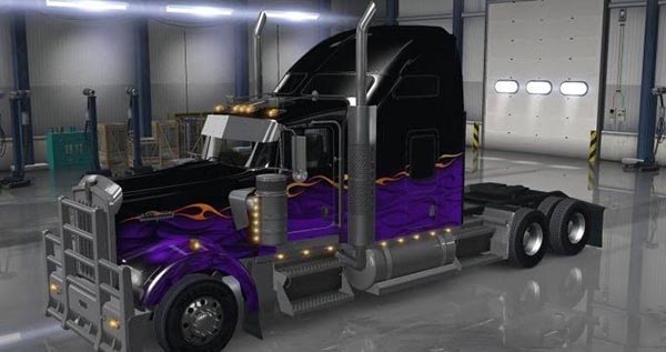 Dark Night paintjob for Kenworth W900 truck