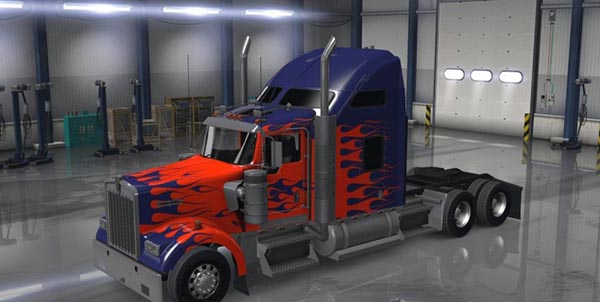 Optimus Prime Kenworth W900 Truck metallic